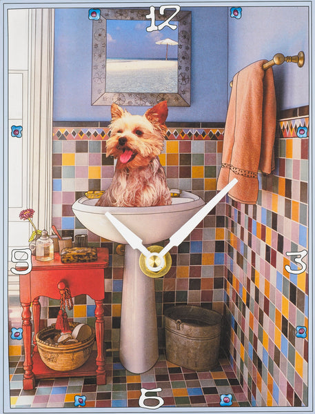 Yorkshire Terrier, Collage Clock