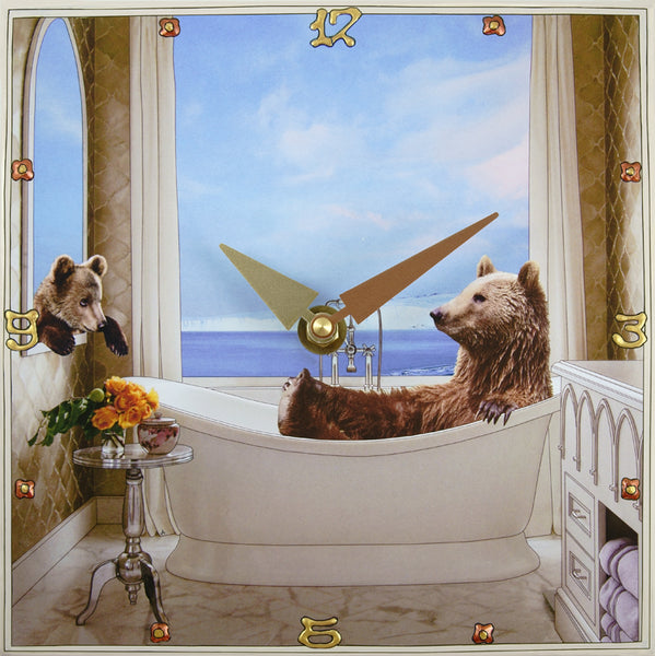 Bearly Relaxing, Collage Clock