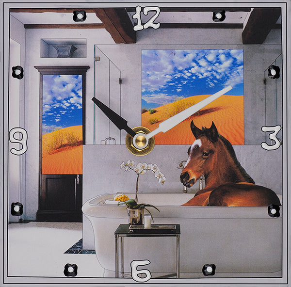 Horse, Collage Clock