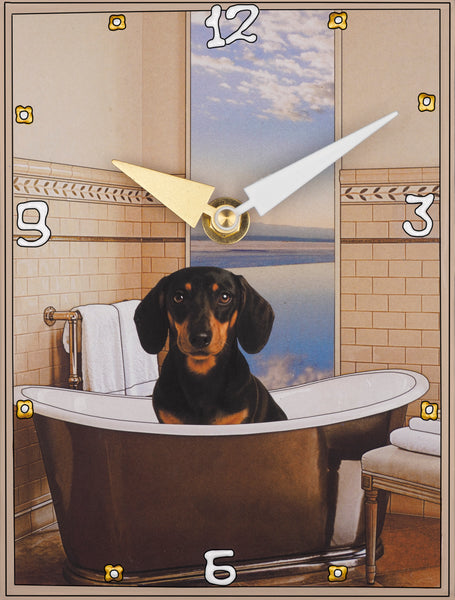 Dachshund, Collage Clock