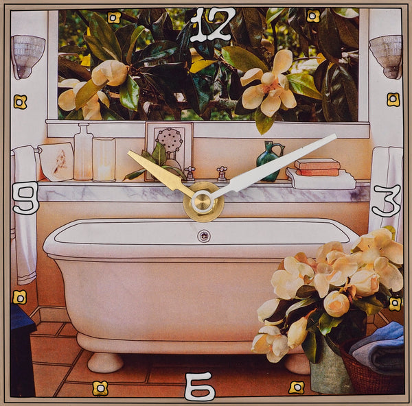 Magnolia Collage Clock