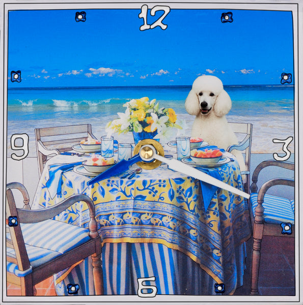 Poodle, Collage Clock
