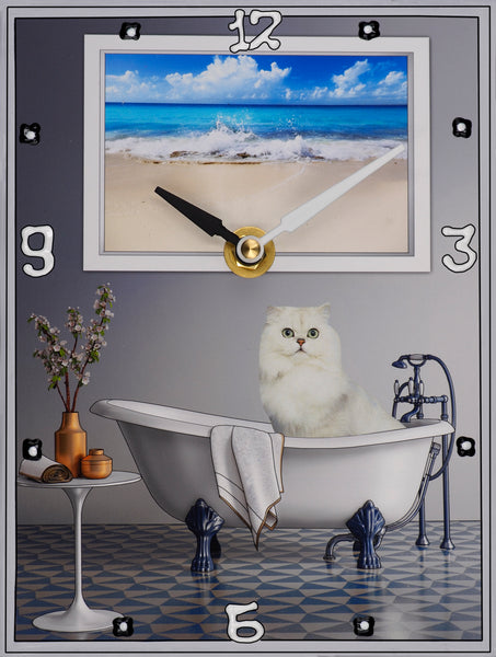 White Cat, Collage Clock