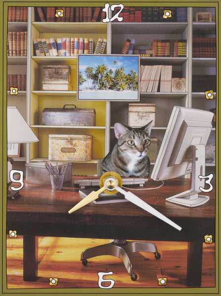 Working Hard #2, Collage Clock