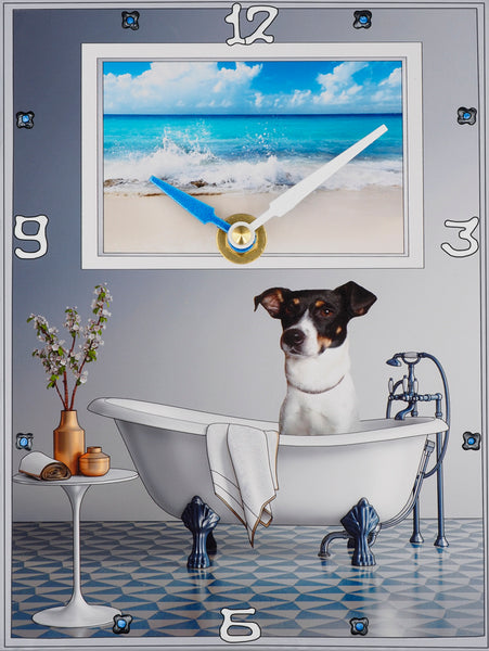 Rat Terrier Collage Clock