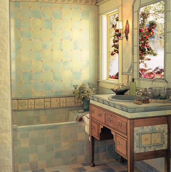 Classical Bathroom, Custom Metal Print