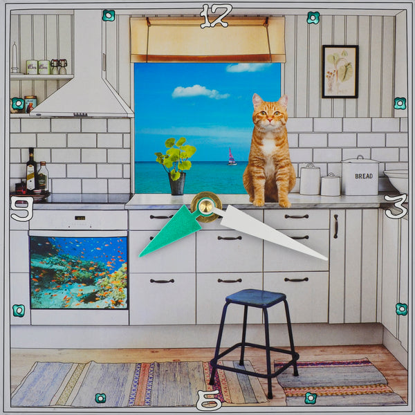 where is My Treat? Collage Clock