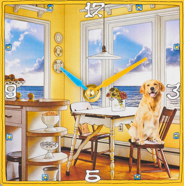 Golden Dinning, Collage Clock