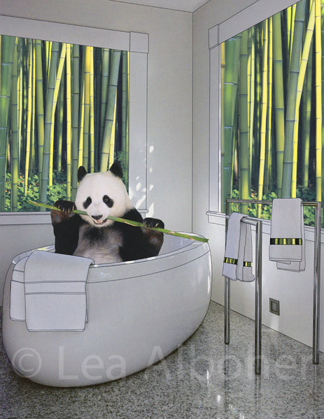 Panda Bambo Metal Print