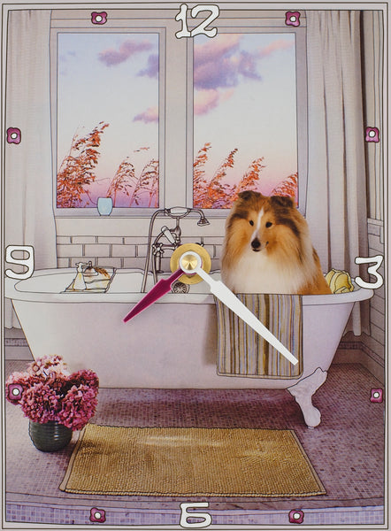 Sheltie Collage Clock