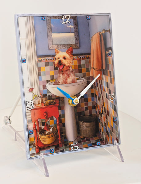 Yorkshire Terrier, Collage Clock