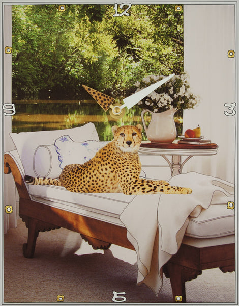 Cheetah Lounge, Collage Clock